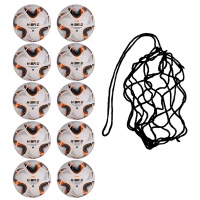 Net of 10 iPro Hibrid Match Footballs (Sizes 3,4,5)